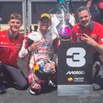 Momen Veda Ega Pratama Hindari Siraman Sampanye Di Moto3 Brasil