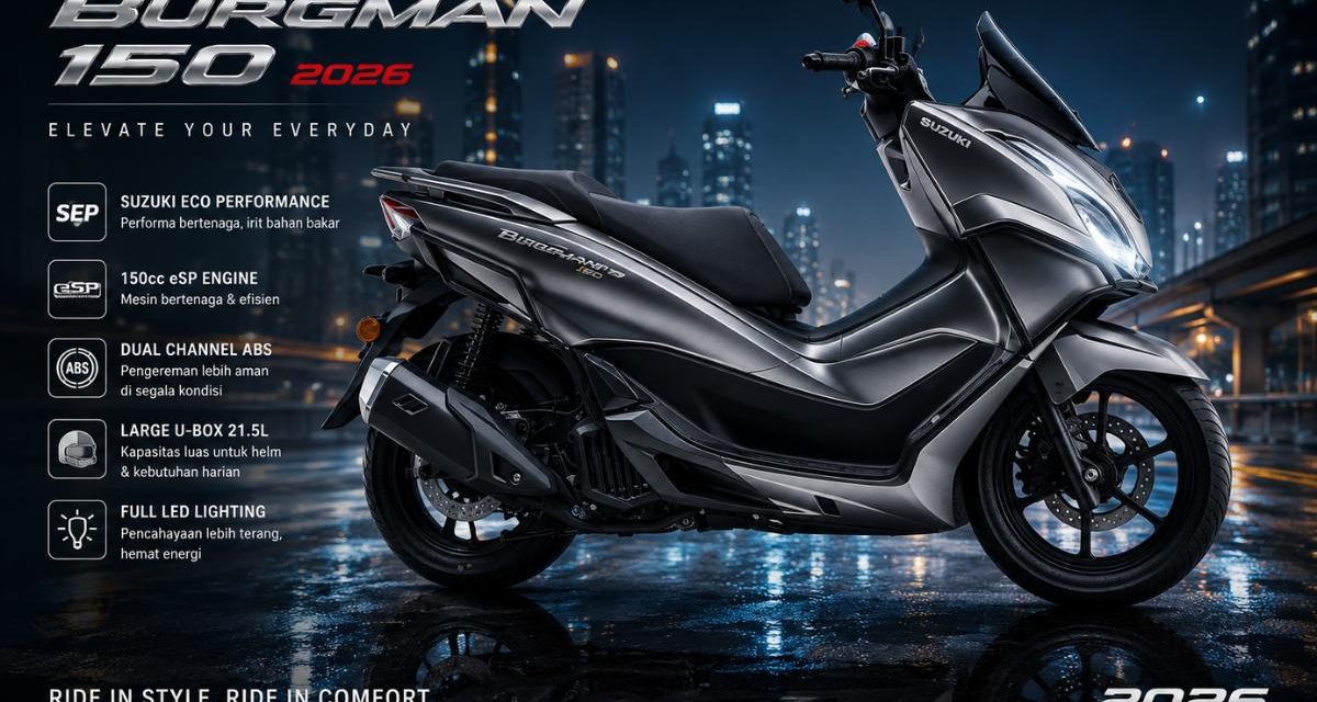 Suzuki Burgman 150 Resmi Hadir, Skutik Gambot & Fitur Canggih